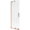 Mexen Velar L kádparaván 2-szárnyú tolóajtós 75 x 150 cm, zúzmara, kefélt réz - 896-075-003-31-65