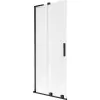 Mexen Velar L kétrészes toló fürdőszobai paraván 85 x 150 cm, homályos, fekete - 896-085-003-31-70