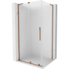 Mexen Velar L tolóajtós zuhanykabin 110 x 80 cm, zúzott jég, rózsaarany - 871-110-080-33-60