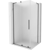 Mexen Velar L tolóajtós zuhanykabin 120 x 90 cm, zúzmarás, gun gray csiszolt - 871-120-090-33-66