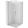 Mexen Velar L tolóajtós zuhanykabin 90 x 90 cm, homályos, króm - 871-090-090-33-01