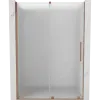 Mexen Velar toló zuhanyajtó 150 cm, zúzmarás, csiszolt réz - 871-150-000-31-65