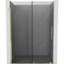Mexen Velar toló zuhanyajtó, 160 cm, grafit, arany - 871-160-000-41-50 kád, zuhanykabin