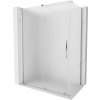 Mexen Velar tolóajtós zuhanykabin 140 x 70 cm, zúzott üveg, króm - 871-140-070-31-01