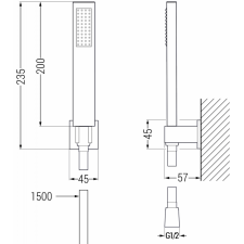 Mexen Zero R02 kád készlet, Arany - 71113R02-50 fürdőkellék