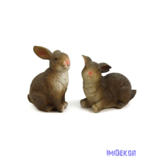 Mezei nyuszi figura 9,5 cm - Sötét dekorációs kellék