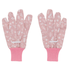 Mezei virág mintás kerti kesztyű, pink védőkesztyű