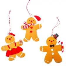  Mézeskalács figura filc akasztós 9cm dekorációs kellék