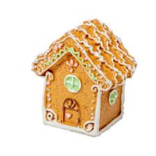  Mézeskalács házikó polyresin 7cm dekorációs kellék