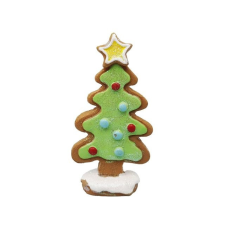  Mézeskalács karácsonyfa álló, glitteres 5,1x2,3x9,8 cm dekorációs kellék