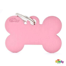  MF BIG BONE ALUMINUM PINK 2,5x3,8cm gravírozható biléta nyakörv, póráz, hám kutyáknak