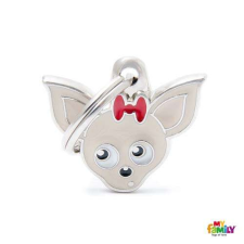 MF CREAM CHIHUAHUA 2,2x3cm gravírozható biléta nyakörv, póráz, hám kutyáknak