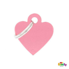  MF SMALL HEART ALUMINUM PINK 2,8x2,5cm gravírozható biléta nyakörv, póráz, hám kutyáknak