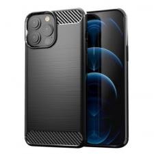 MG Carbon Case Flexible szilikon tok iPhone 13 Pro Max, fekete tok és táska