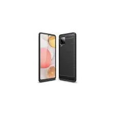 MG Carbon Case Flexible szilikon tok Samsung Galaxy A42 5G, fekete tok és táska