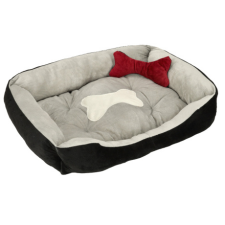 MG Dog Bed kutya és macska ágy 60x45cm, szürke fekete szállítóbox, fekhely kutyáknak