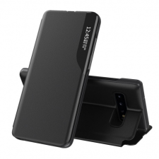 MG Eco Leather View könyv tok Huawei P40, fekete tok és táska