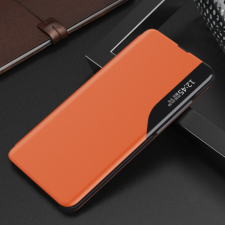 MG Eco Leather View könyv tok Samsung Galaxy A22 4G, narancssárga tok és táska