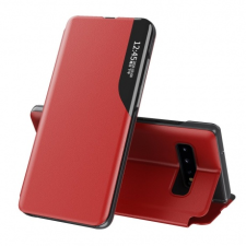 MG Eco Leather View könyv tok Samsung Galaxy A71, piros tok és táska
