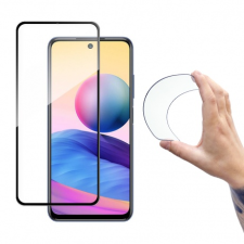 MG Full Cover Flexi Nano Hybrid üvegfólia Xiaomi Redmi Note 10 5G, fekete mobiltelefon kellék