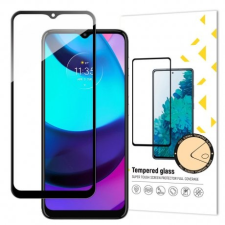MG Full Glue Durable üvegfólia Motorola Moto E20, fekete mobiltelefon kellék