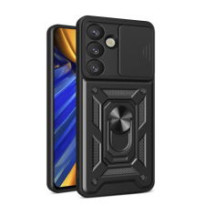 MG Hybrid Armor Camshield tok Samsung Galaxy S25, fekete tok és táska