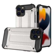 MG Hybrid Armor műanyag tok iPhone 13 Pro, ezüst tok és táska