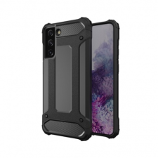 MG Hybrid Armor műanyag tok Samsung Galaxy S21 Ultra 5G, fekete tok és táska