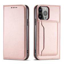 MG Magnet bőr könyvtok iPhone 13 Pro, rózsaszín tok és táska