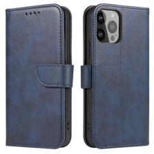 MG Magnet bőr könyvtok iPhone 14, kék tok és táska