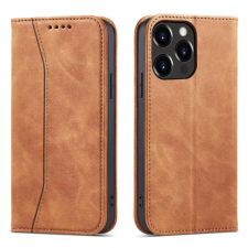 MG Magnet Fancy bőr könyvtok iPhone 13 Pro Max, barna tok és táska