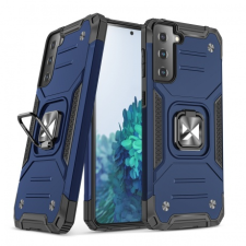 MG Ring Armor műanyag tok Samsung Galaxy S22 Plus, kék tok és táska