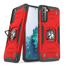 MG Ring Armor műanyag tok Samsung Galaxy S22 Plus, piros tok és táska