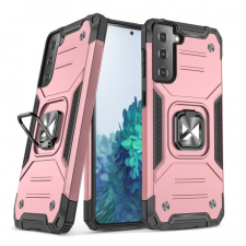 MG Ring Armor műanyag tok Samsung Galaxy S22 Plus, rózsaszín tok és táska