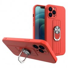MG Ring szilikon tok iPhone 13 Pro, piros tok és táska
