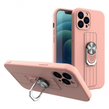 MG Ring szilikon tok iPhone 13 Pro, rózsaszín tok és táska