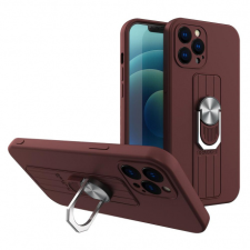 MG Ring szilikon tok Xiaomi Redmi Note 10 / 10S, barna tok és táska