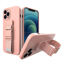 MG Rope szilikon tok Samsung Galaxy A22 5G, rózsaszín tok és táska