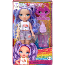 MGA Entertainment Rainbow High Littles Amethyst Lila hajú baba Pink kiegészítőkkel (531234-EUC) baba