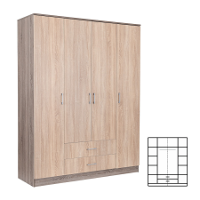  Miami gardróbszekrény 160x205 cm sonoma tölgy-yorki tölgy bútor