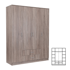  Miami gardróbszekrény 160x205 cm yorki tölgy-yorki tölgy bútor