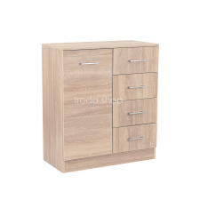  Miami komód 1 ajtós 4 fiókos 80x92 cm sonoma tölgy-sonoma tölgy bútor