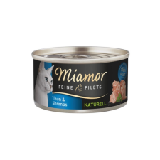Miamor Feine Filets Naturell Tuna&Shrimps 80g macskaeledel