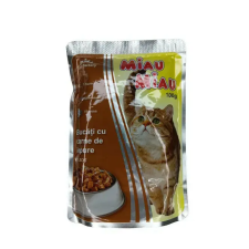 ,MIAU, Miau Miau Nedves Macskaeledel 100g, Nyúl, Adult macskaeledel