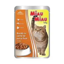  Miau Miau Nedves Macskaeledel 100g Csirke &amp; Máj macskaeledel