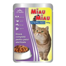  Miau Miau  Nedves Macskaeledel 100g Csirke, Steril macskaeledel