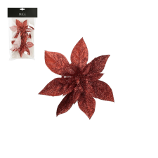Mica Decorations Mikulás virág piros 2 darabos csiptető karácsonyi dekoráció