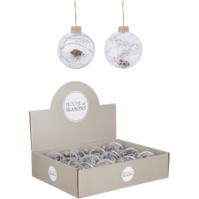 MICA House of Season gömbdísz 8 cm áttetsző több kivitelben karácsonyfadísz