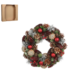 MICA House of Seasons koszorú 34 cm piros adventi koszorú