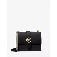  MICHAEL KORS bőrtáska, fekete crossbody Greenwich kézitáska és bőrönd